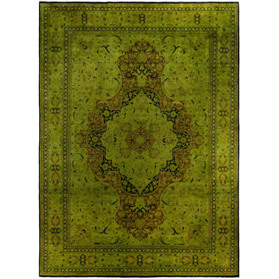 Overdyed One-of-a-Kind 10' 2" X 13' 7" Hand Knotted Area Rug