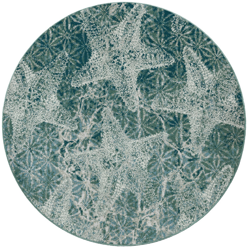 Aziz Abstract Indoor Rug, Round 8'