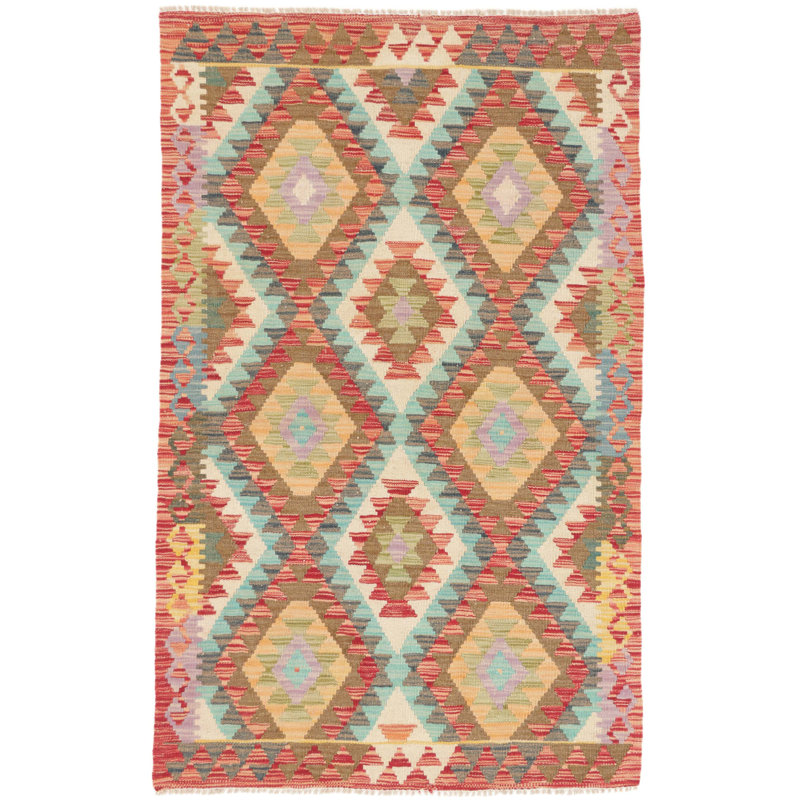 Southwestern Wool Hand Woven 101cm X 161cm Area Rug