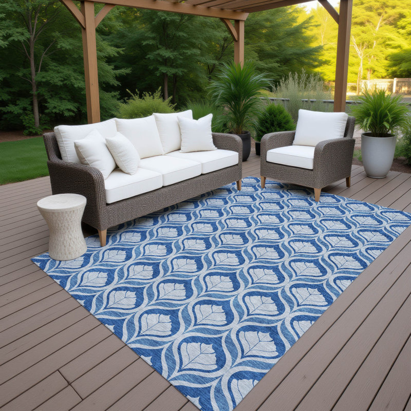 Machine Washable Indoor/Outdoor Chantille ACN2379 Geometric Rug, Rectangle 3' x 5'