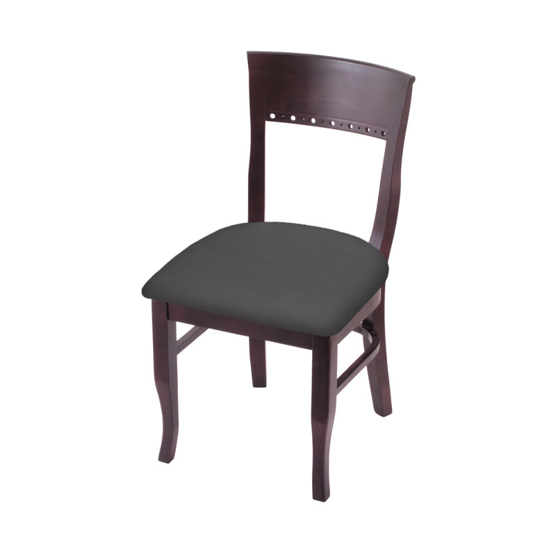 Hampton 19.25'' H Upholstered Beech Side Chair, Dark Cherry, Canter Storm