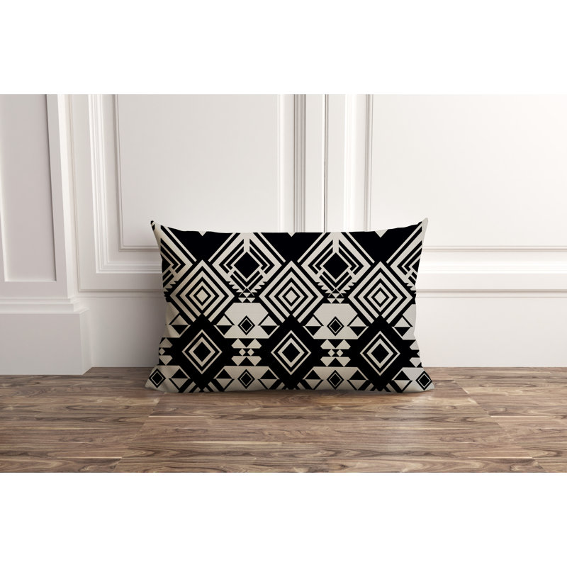 Tozi Outdoor Rectangular Pillow Cover & Insert, Black