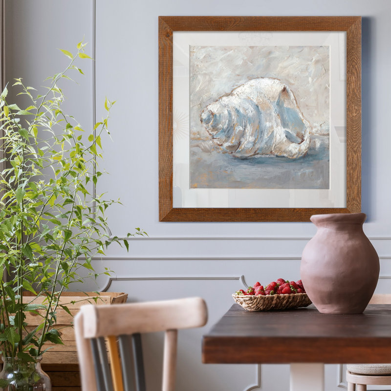 «Blue Shell Study IV», reproduction sur toile encadrée, H 35,5 po x l 35,5 po x P 1,5 po, Papier avec cadre érable