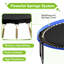 Trampoline ronde GVDV de 3,66 m (12 pi) avec filet de sécurité, panier de basketball, arroseur et lumières DEL pour les jeux extérieurs des enfants.-126127653