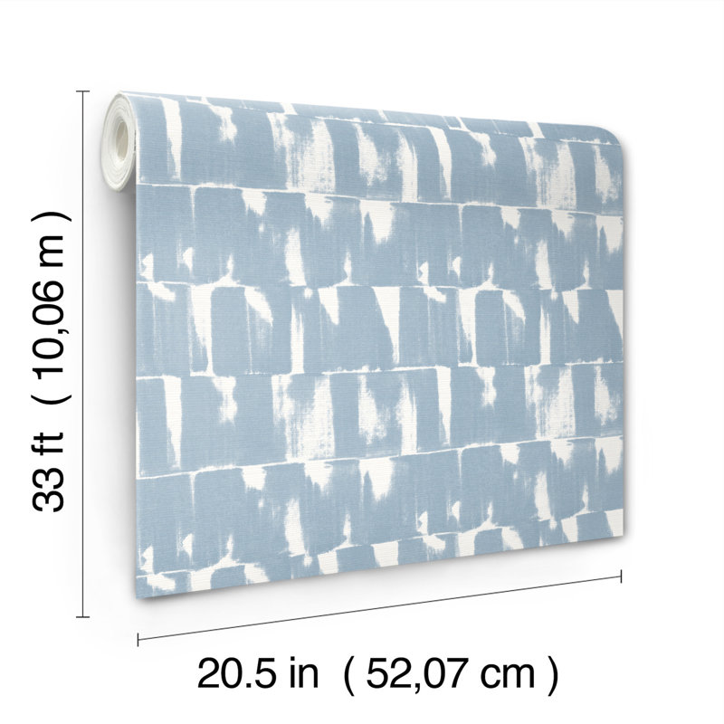 Double rouleau abstrait jiyanna, Bleu