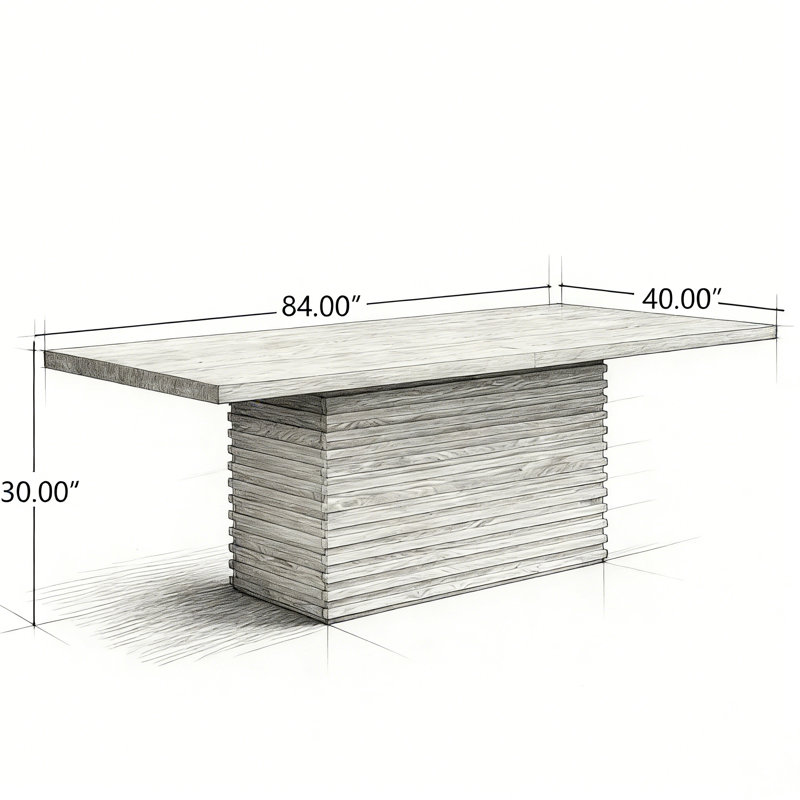 Coad Rectangular 84, Light Natural
