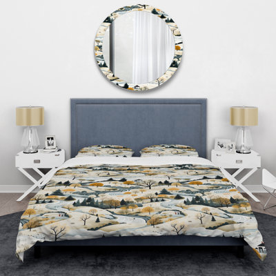Ensemble de housse de couette Winter Scandinavian Landscape