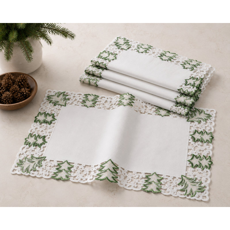 Récapitulatif de 18" nappe brodés Salley