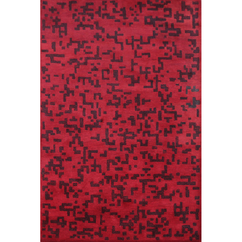 Contemporary Wool Modern Indian Area Rug 5x8