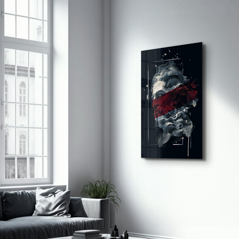 Élégante peinture murale en verre trempé de 13,8 po x 21,7 po | 100% verre trempé, épaisseur: 0,16 pouce | Imprimé UV pour des couleurs éclatantes | Parfait pour la décoration intérieure, le salon et les espaces de bureau