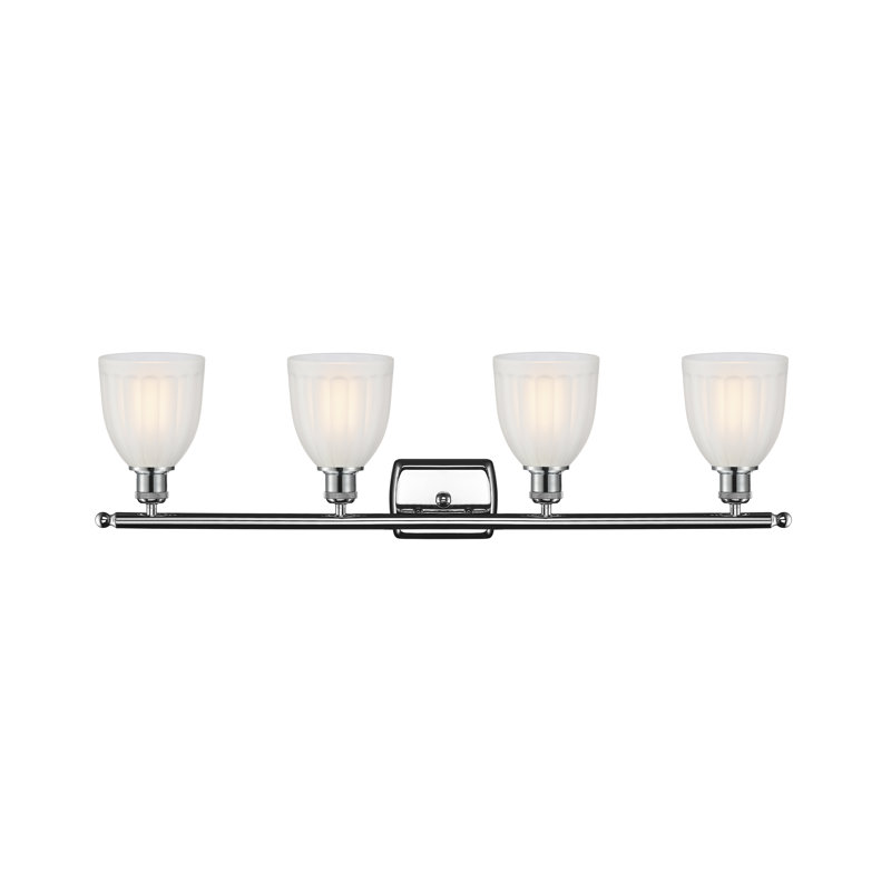 Éclairage pour salle de bain 3 lumières Dunder, Blanc, Chrome poli, Ampoule incandescente rétro de 60 watts