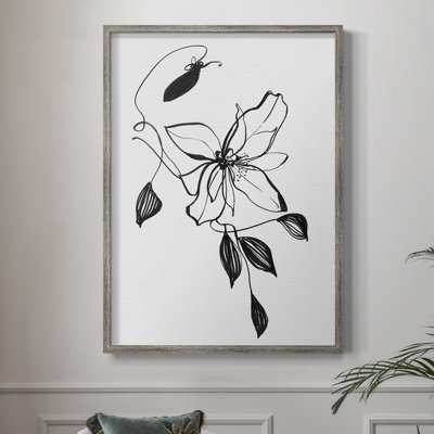 Wild Clematis I, reproduction encadrée - bois massif 47066