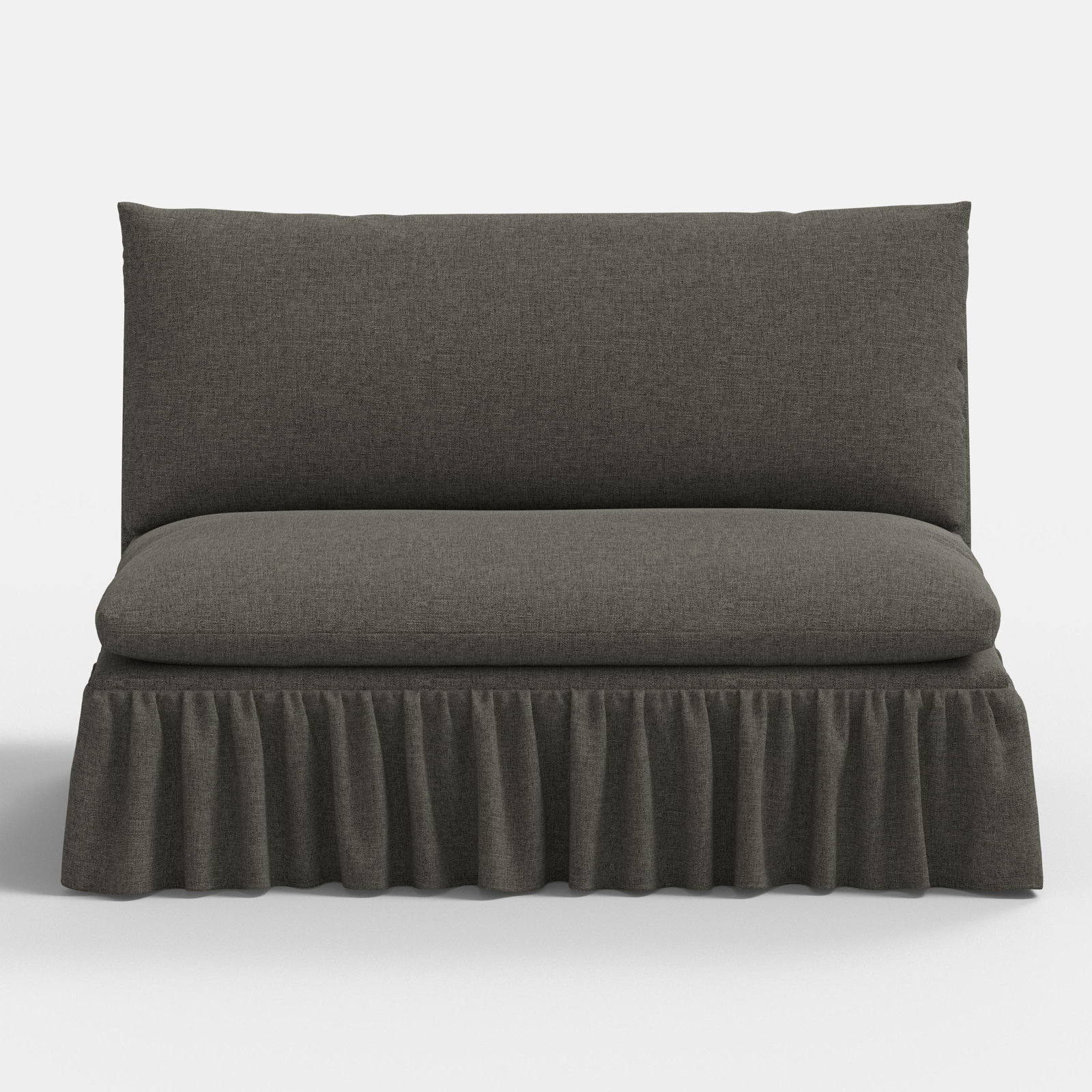 Thelma Settee, Zuma Charcoal Textured Linen
