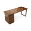 Bureaux rectangulaires en bois massif brun noisette-1889646751-1889646749