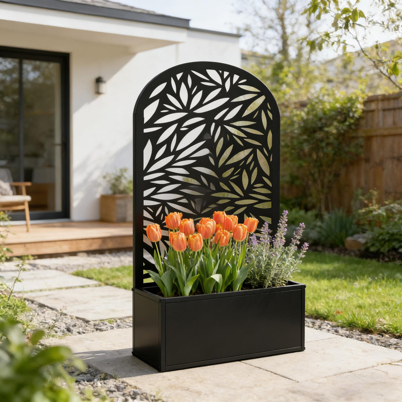 Lit de jardin surélevé courbé, jardinière généreuse, jardinière polyvalente