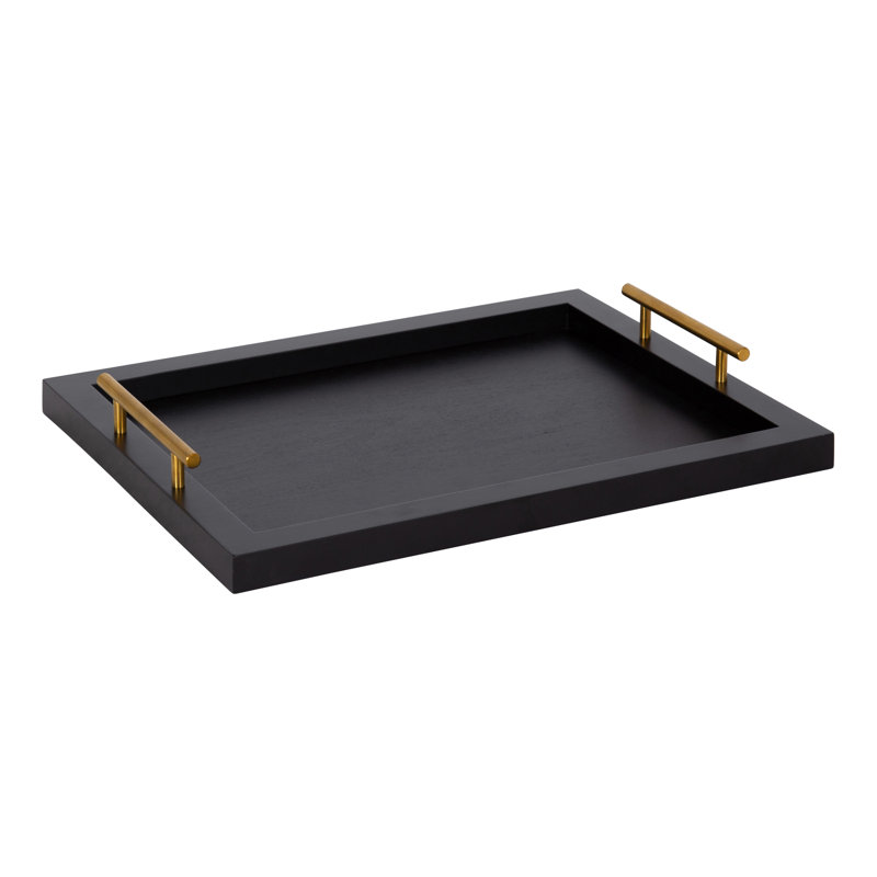 Plateau Borce, H 2,28 po x l 16,5 po x P 12,5 po, Noir