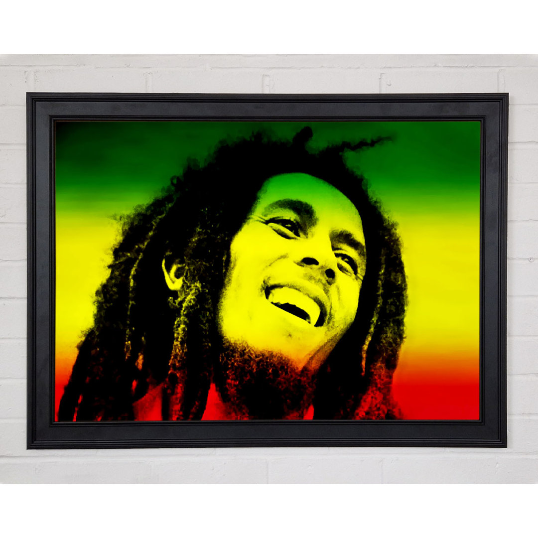 Bob Marley Rasta Colours - Einzelne Bilderrahmen Kunstdrucke