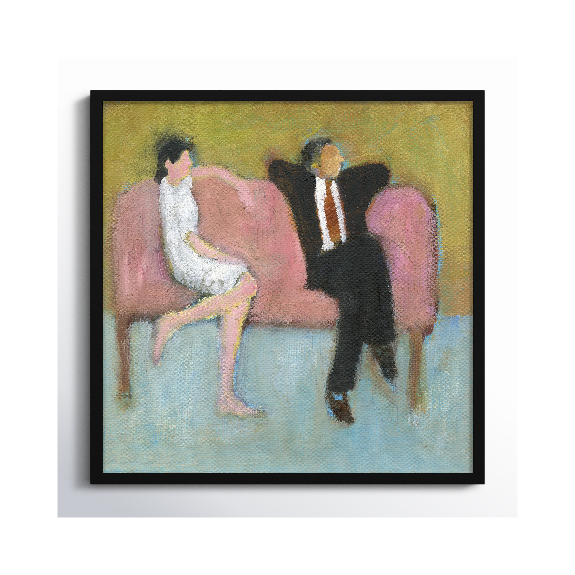 The Pink Couch by Simon Schneiderman, Black, 24" H x 24" W x 1.25" D