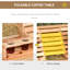 Balancelle en bois 3 places avec table basse et porte-gobelets
