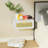 Floating Nightstand with Rattan Weaving Drawer, Wall Mounted(White)-1843666287