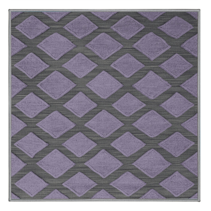 Tapis mauve lavable à la machine, Carré 6 pi