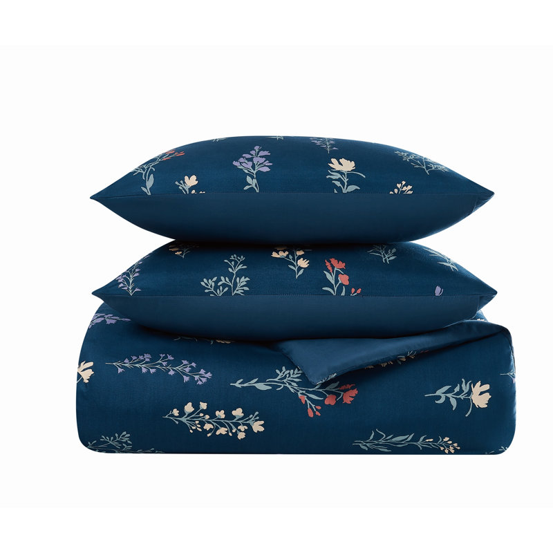 Cannon Avery Floral Duvet Set, Queen Duvet Cover + 2 Standard Shams