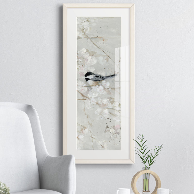 Pivoine I - cadre photo, reproduction d'art, Blanc