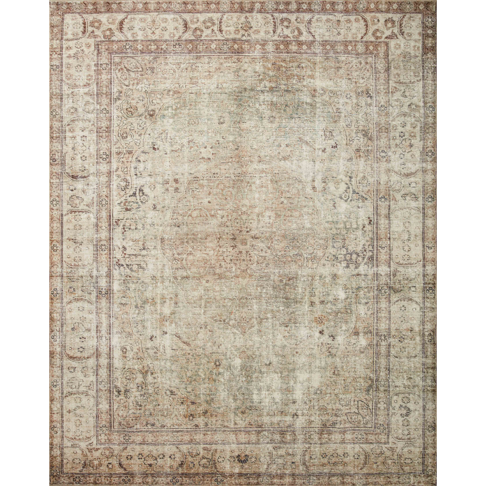 Loloi Margot Antique/Sage Area Rug feat. CloudPile, Rectangle 5' x 7'6"