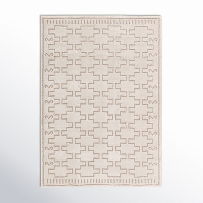 Meret Ivory Beige Trellis Rug