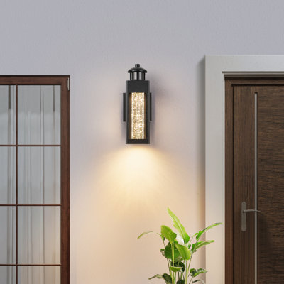 Ansonia Aluminum LED Outdoor Wall Light with Dusk to Dawn and Motion Sensor