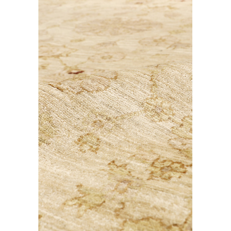 Melody Hand Knotted Wool Oriental Area Rug in Ivory/Red, Rectangle 12' x 17'8"