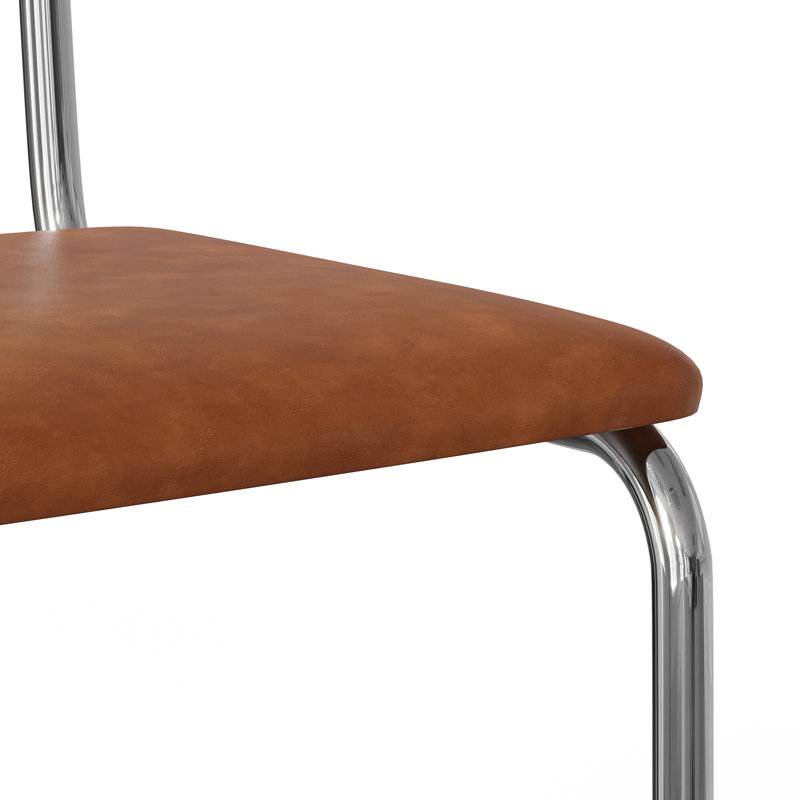 Chaise en cuir Walsh, Cuir végétal brun clair