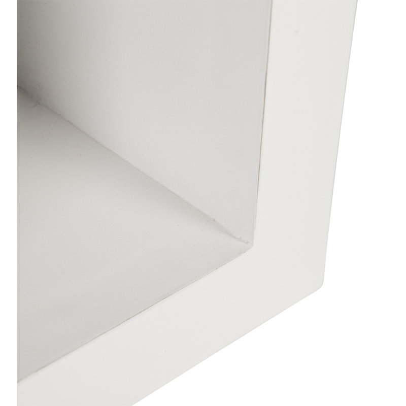 Square Mindi Wood Solid Wood Floating Shelf