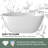 55" Freestanding Soaking Acrylic Bathtub Contemporary Free Standing Bath Tub Modern Stand Alone Tub-92296254