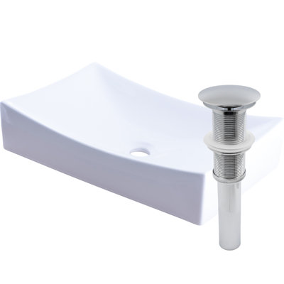 Novatto 21.75'' Porcelain Rectangular Bathroom Sink