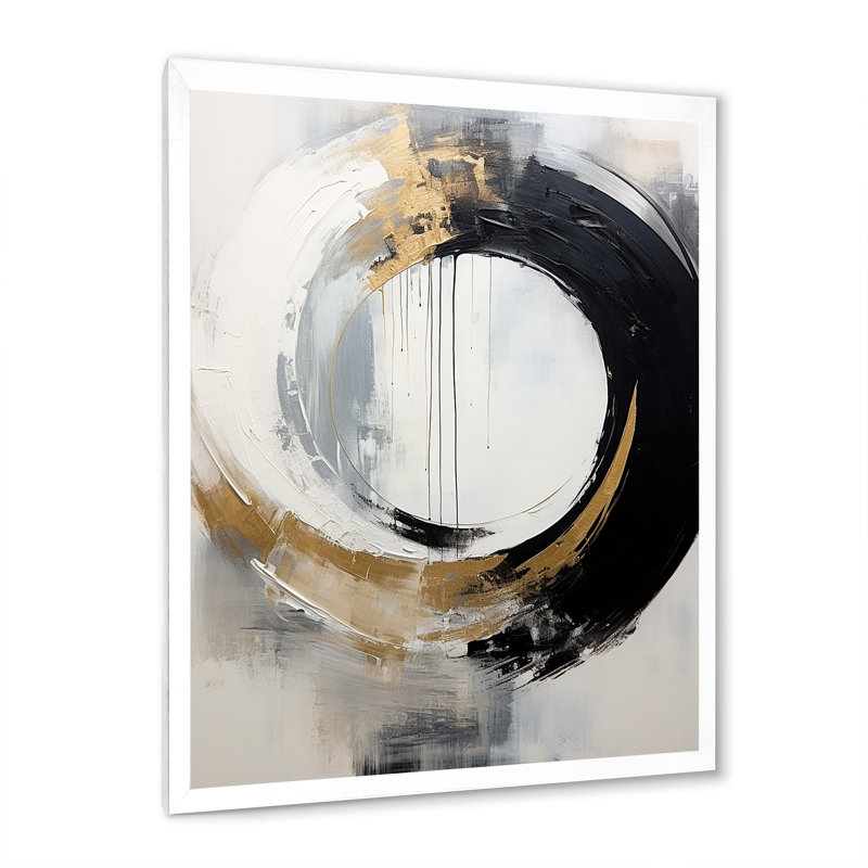 New Balance Dreams, abstrait or et noir I - Décoration murale peinture abstraite, H 40 po x l 30 po x P 1,5 po