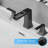Bathroom Faucets for Sink 3 Hole 8 inch Widespread Bathroom Sink Faucet with Pop Up Drain Double Lever Handle Faucet Bathroom Vanity Faucet Basin Mixer Tap Faucet with Hose-115721089