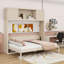 Lit escamotable double avec armoires de rangement