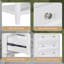Meuble-lavabo de salle de bain sans lavabo, base seulement, structure en bois massif, armoire de rangement de salle de bain avec tiroir et tablette ouverte