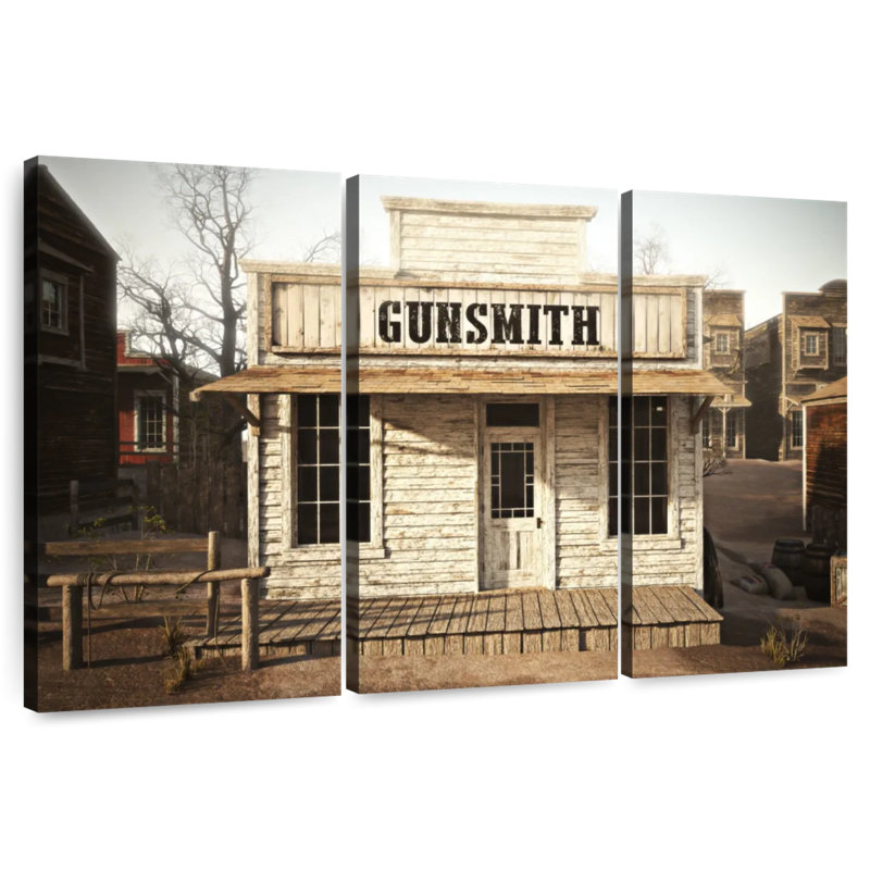 Lelar Western Gunsmith Shop, 24" H x 38" W