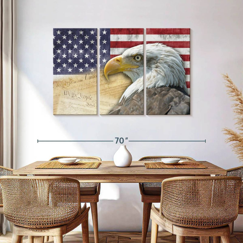 American National Eagle, 36" H x 57" W