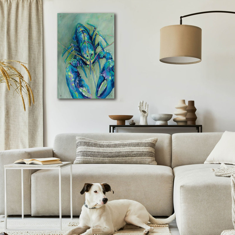 «Blue» par Jeanette Vertentes, art mural en verre acrylique, H 36 po x l 24 po x P 0,2 po