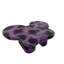 Table basse Modern Butterfly, fibre de verre, finition mauve et noire