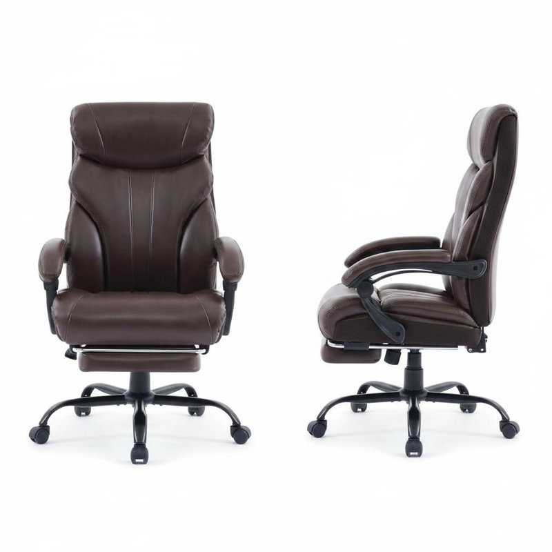 Brayden Studio Office Chair, Coffee color