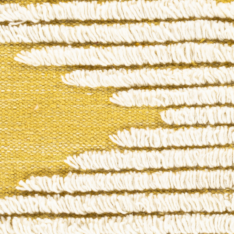 Williamsburg Flatweave Yellow Area Rug, Rectangle 5' x 7'6"