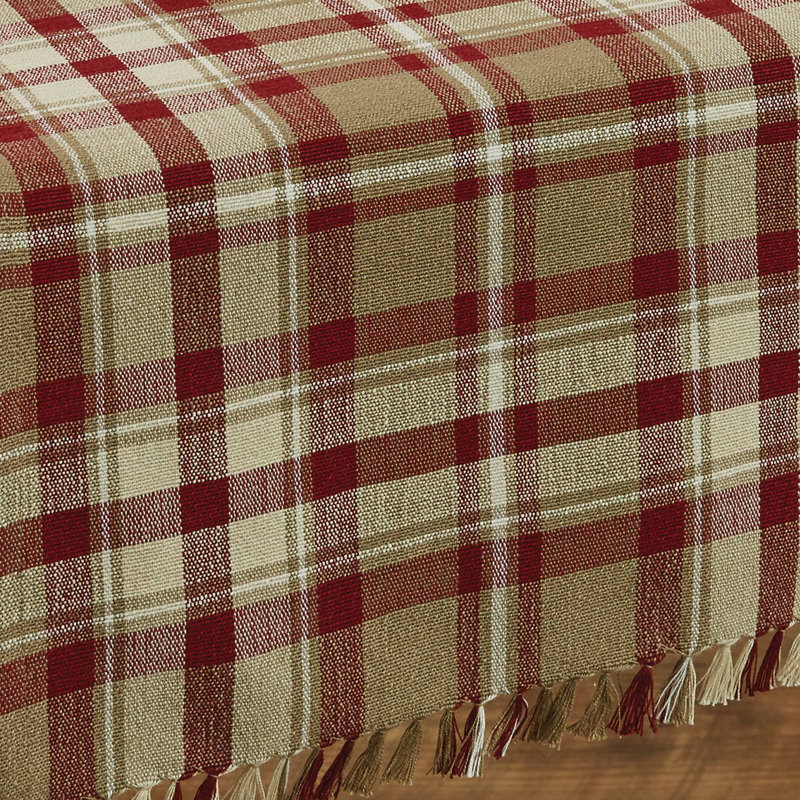 Anaia Rectangular Plaid Table Runner, 36" x 13"