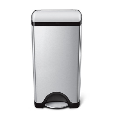 Simplehuman 30L Rectangular Pedal Bin, Brushed Stainless Steel