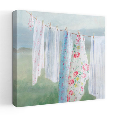 Contemporary Laundry Day I With Bath Blue Art
