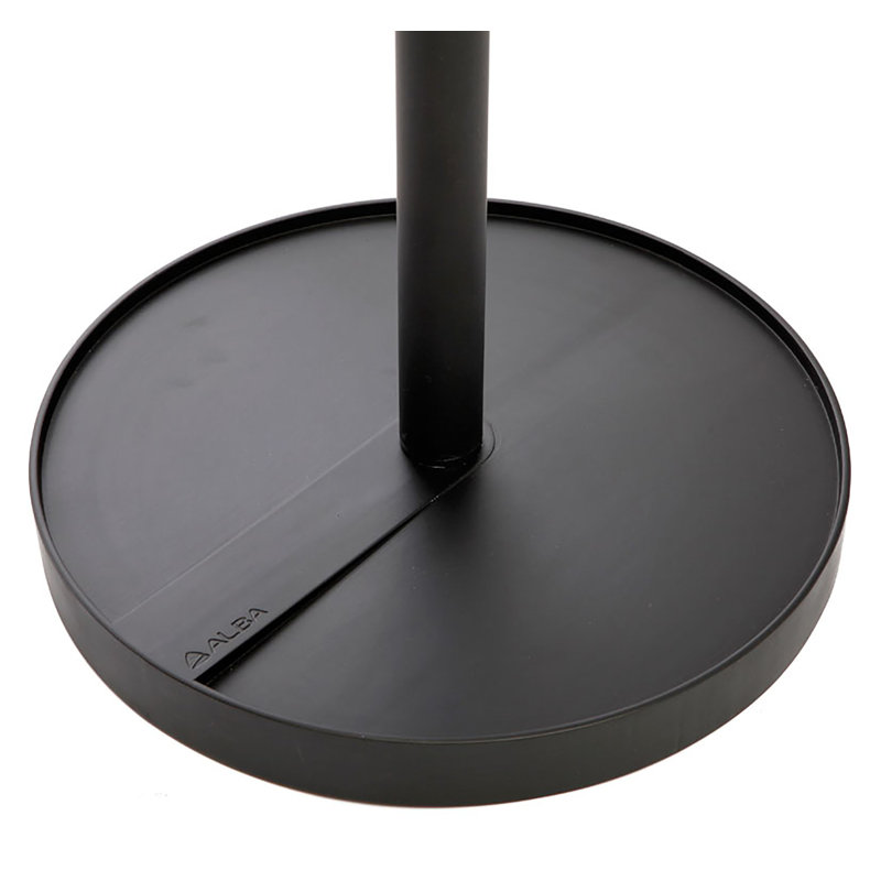 Black ABS and Steel Floor Coat Rack with Umbrella Stand