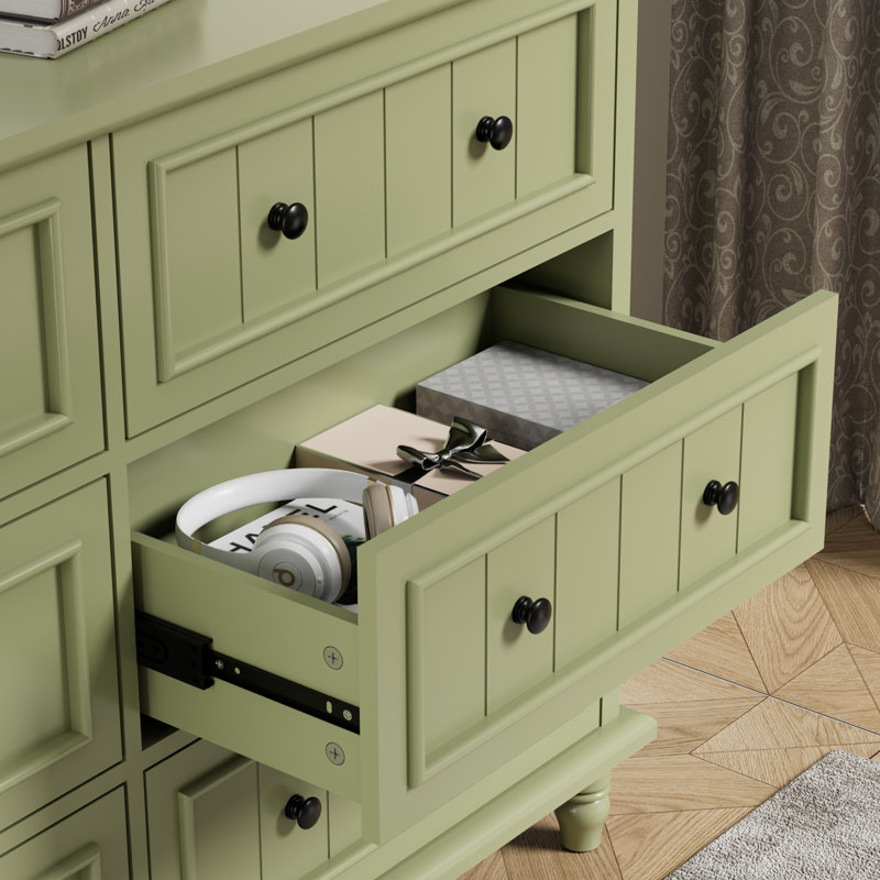 Commode double 6 tiroirs 47,2 po Amarilys, Vert